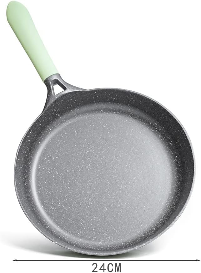 AKIS LE MACARON Pfannenset aus Aluminiumguss 2tlg. Bratpfannen 24cm 28cm Grün Pfannen 24cm+ Pfannen
