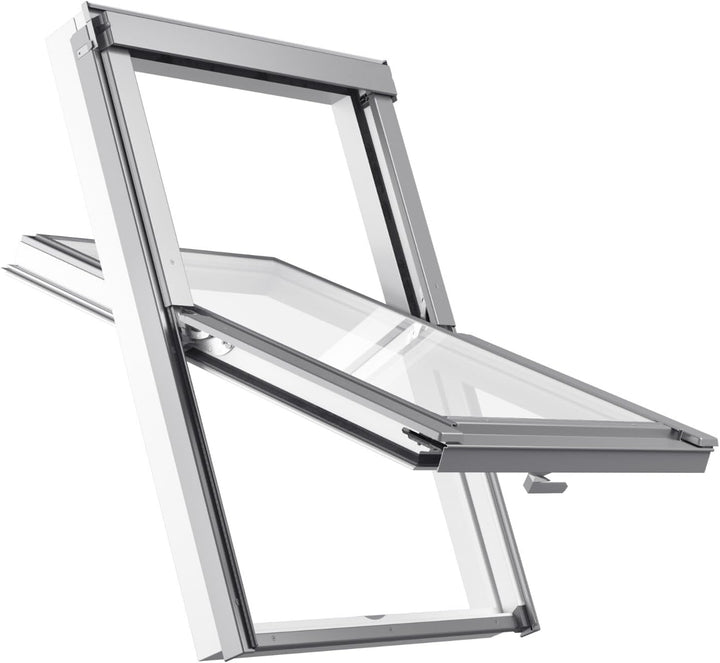 BAUBAY 55x78 cm Dachfenster aus Kunststoff | Fenster mit 2-fach Verglasung | Schrägfenster | inkl. E