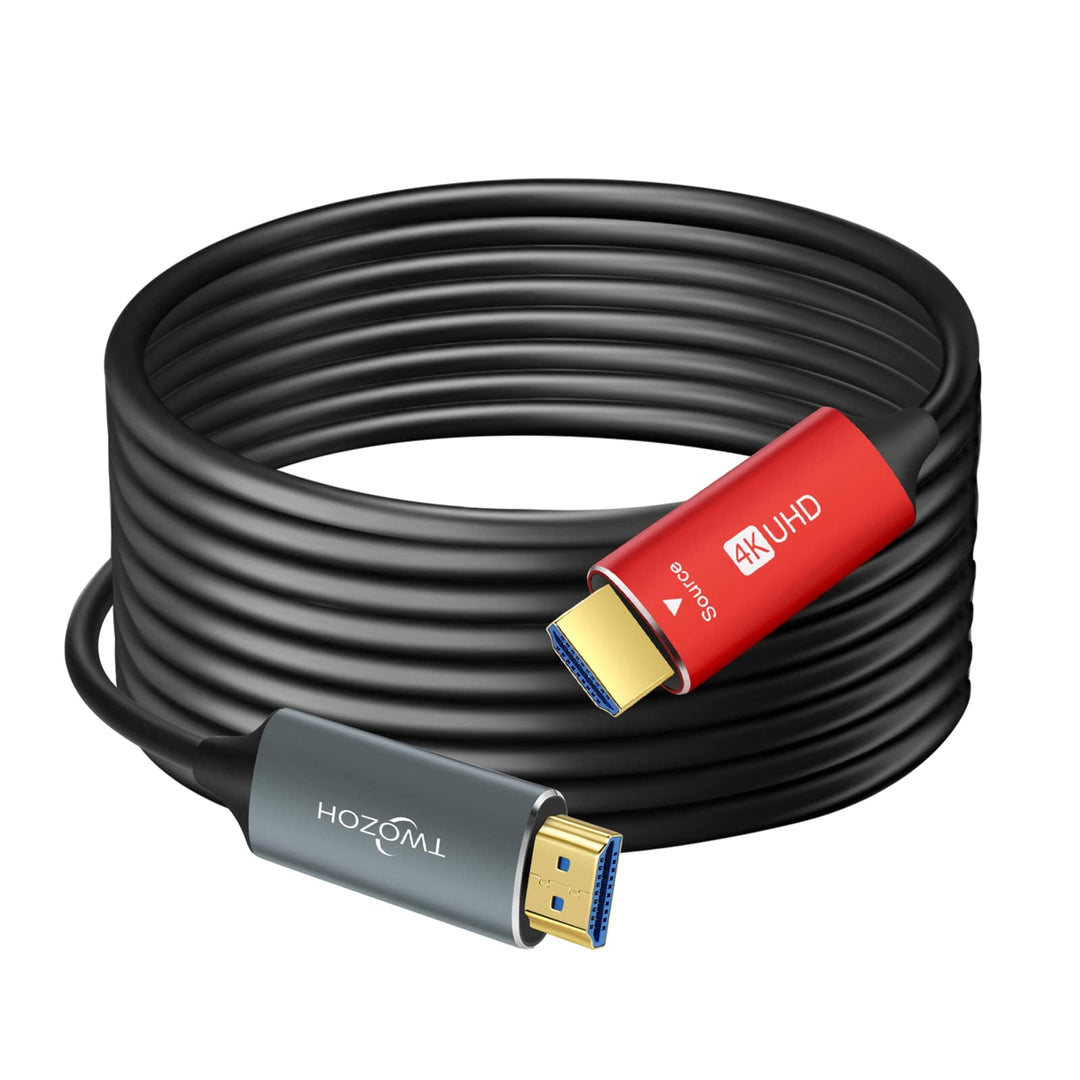 Twozoh HDMI Glasfaser Kabel 20M, HDMI Optisches Kabel 2.0 4K/60Hz 18Gbps High Speed UHD Fiber Optic