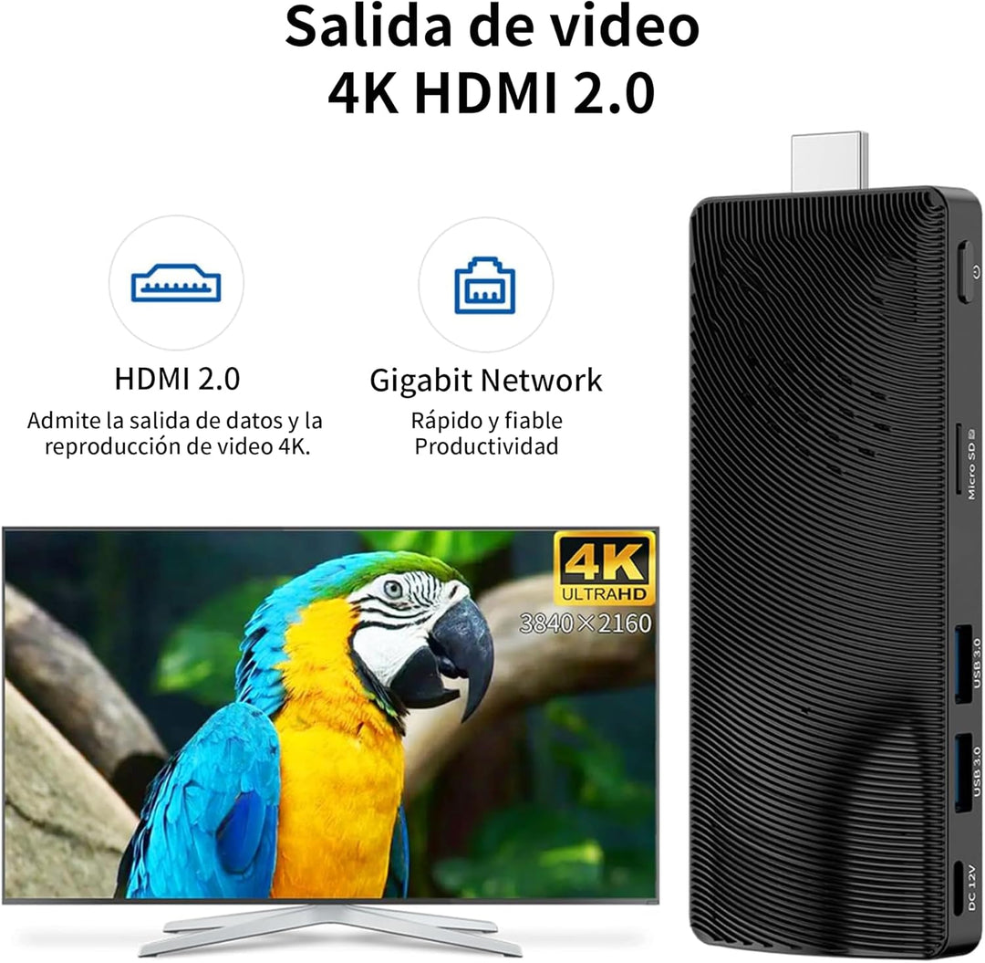 HEIGAOLAPC PC Stick Win 10 Pro, Pentium N4200 (1.1GHz) 4GB DDR4 RAM 64GB eMMC Fanless Mini Computer,