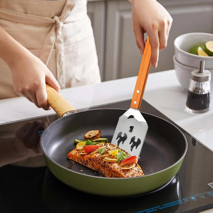 Grillbesteck Set, 5-in-1 Grillspatel, Edelstahl Grillbesteck, Grillspachtel Multitool, mit Multifunk