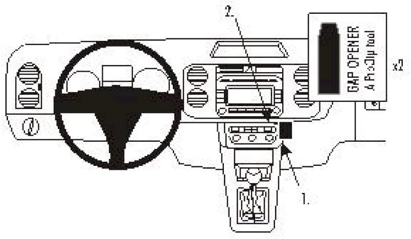 Brodit 853610 ProClip Halterung, schwarz
