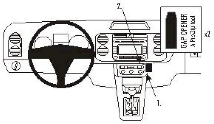 Brodit 853610 ProClip Halterung, schwarz