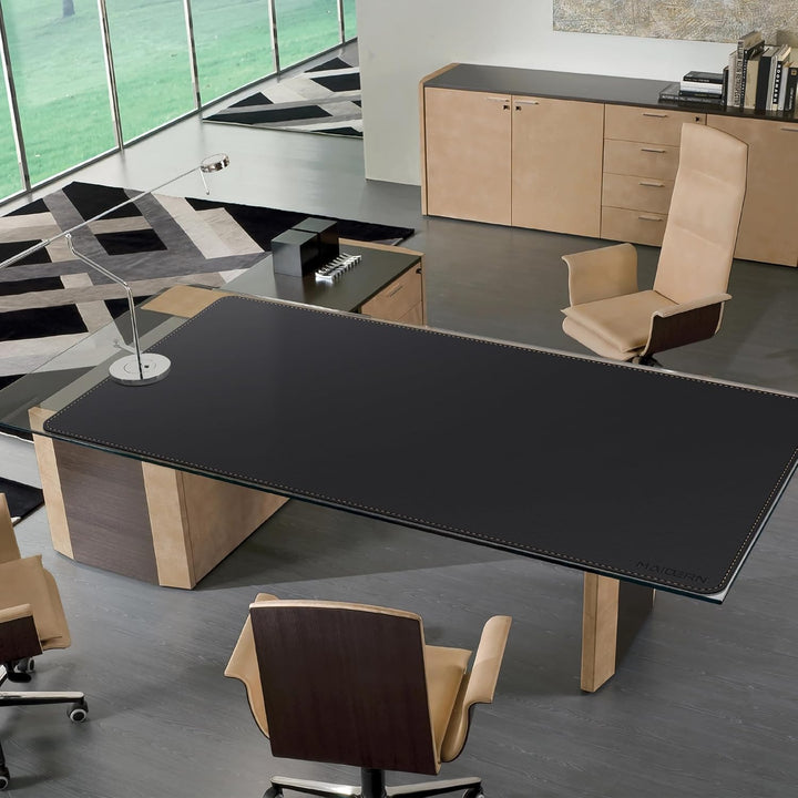 MAIDERN Schreibtischunterlage Kork & Leder 170 x 90cm, Doppelseitiges Schreibtischunterlage filz, Gr