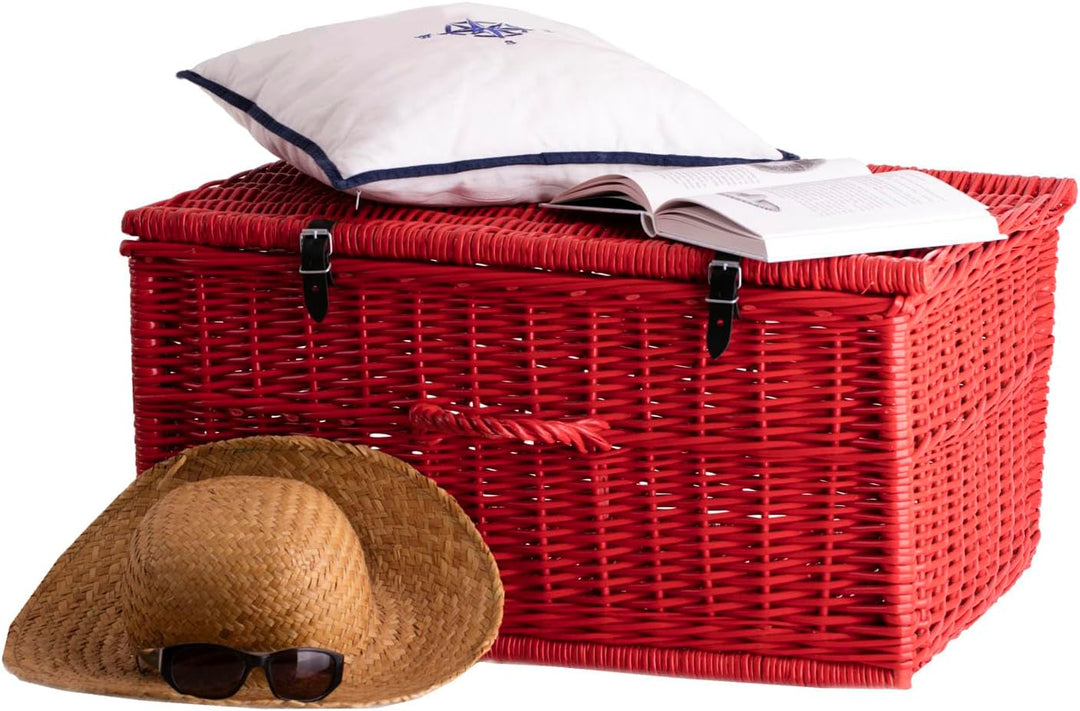 e-wicker24 Weidenkoffer, Aufbewahrungskorb, Stilkorb, Picknickkorb, Geschenkkorb, Dekokorb, Multifun