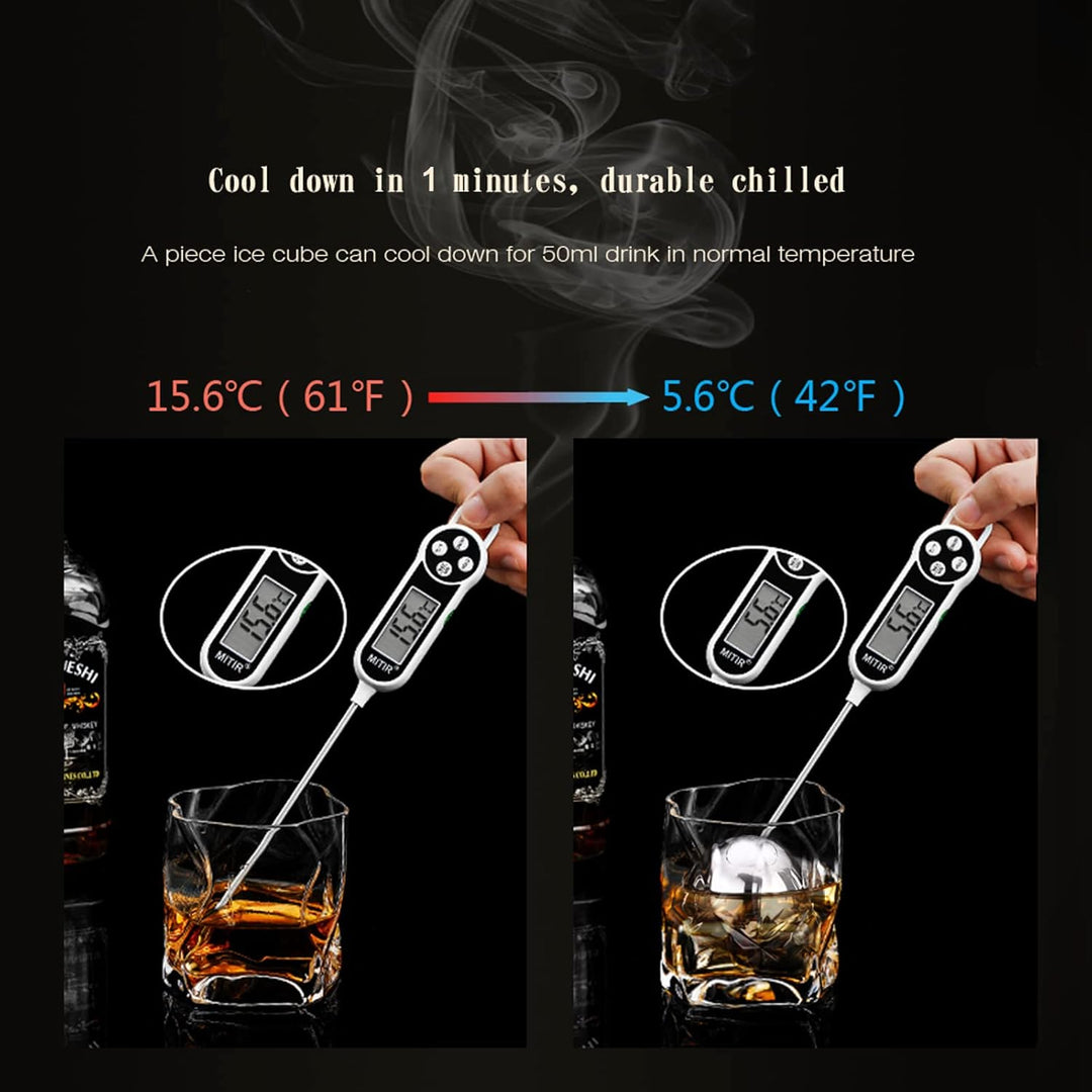 Geschenke für Männer - Eiswürfel Edelstahl Wiederverwendbare Metall Whisky Steine für Jahrestag Und