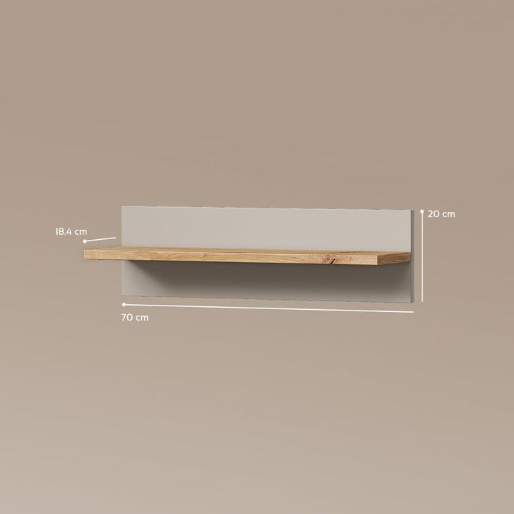 Livinity Wandregal Mailo, Cashmere/Artisan, 70 x 20 cmzur strukturierten Speicherung von Spielen und