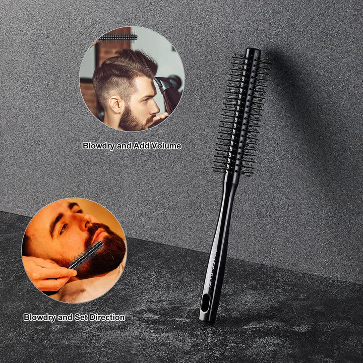 8 Stück Kamm Männer Lockenbürste, Quiff Roller Brush Für Das Hinzufügen Von Volumen, Haarbürste Herr