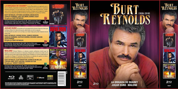 Burt Reynolds 3 BDs Jugar Duro+La Brigada de Sharky+Malone [Blu-ray], Blu-ray