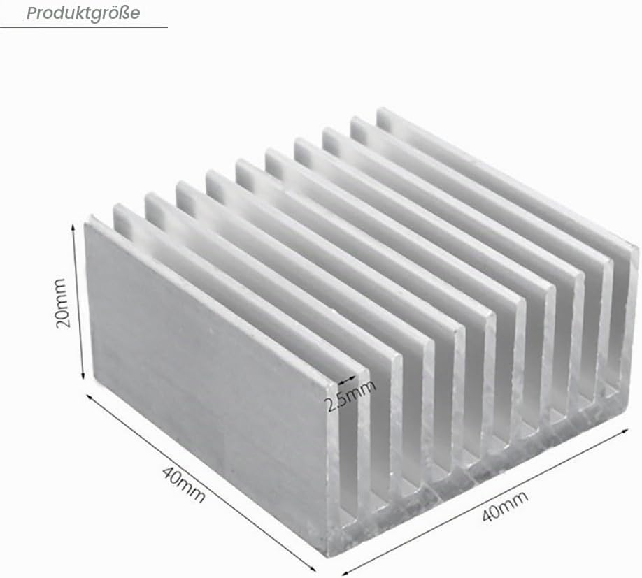 Aluminium-Chipsatz Kühlkörper Kühlkörper Kühlkörper Kühlflosse Silber für CPU LED Power Active Kompo