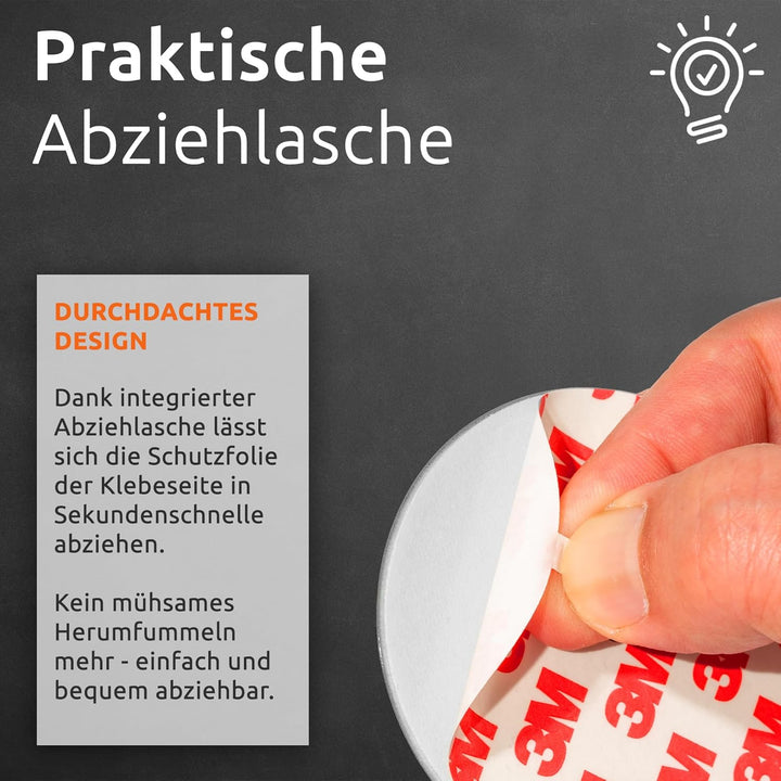 ECENCE Rauchmelder Magnethalter 20 Stück Selbstklebende Magnethalterung für Rauchmelder Ø 70mm schne