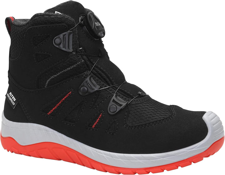 ELTEN Kinderschuhe Outdoor Maddox Kids BOA Black-red Mid Wintermodell für Mädchen und Jungen 36 EU S