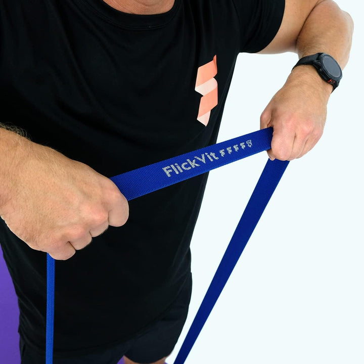 FlickVit Fitnessbänder 4er Set- Professional (4 & 5) inkl. Tragebeutel, Fitnessband Stoff, Klimmzugb