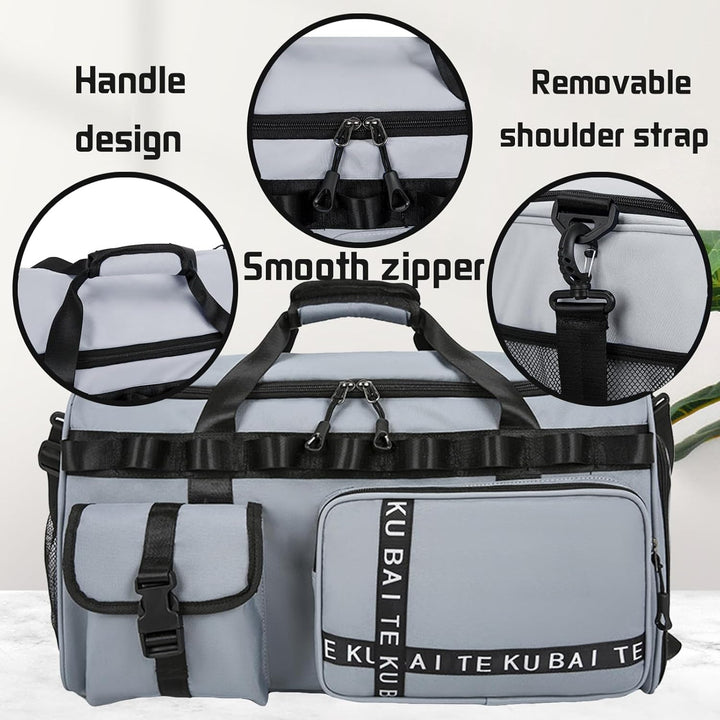 Reisetasche Damen Herren, 65L Wasserabweisende Sporttasche, Large Capacity Reise Tasche Gym Bag, mit