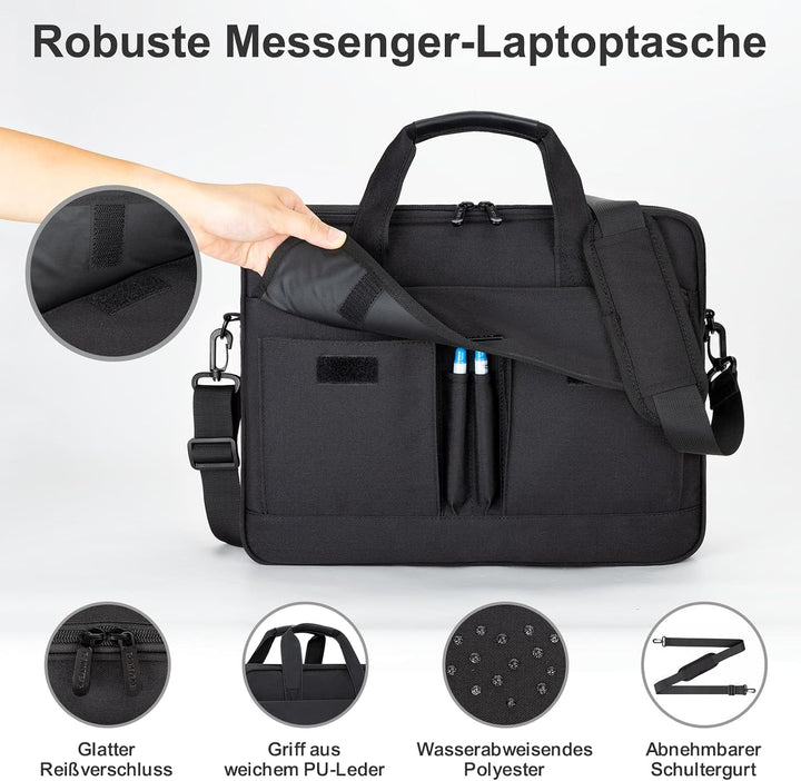 RAINYEAR Laptoptasche Multifunktionale Computertasche für 15,6-Zoll-Laptops | Reissfeste Umhängetasc