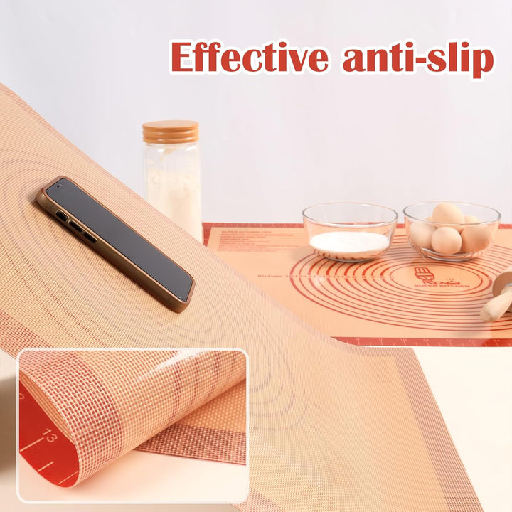 SUPER KITCHEN Super Gross Antihafte Rutschfeste Backunterlage/Backmatte Silikon 91,4x61cm Ausrollmat