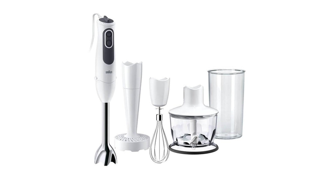 Braun Minipimer 3 Vario MQ3137 Sauce+ MQ 3137, 600 milliliters, Weiss/Grau MQ3137 Sauce Plus Single,