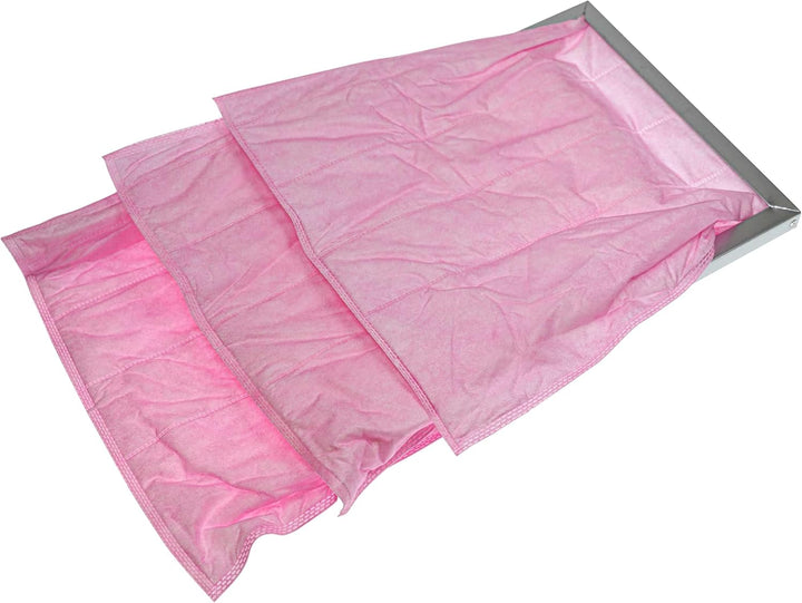 vhbw Taschenfilter für Diverse Klima- und Lüftungsanlagen - Filter F7, 28,7 x 28,7 x 36 cm, Rosa