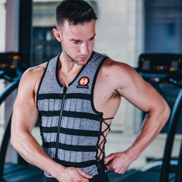 HYPERWEAR Unisex-Erwachsene Hyper Vest PRO Gewichtsweste M Schwarz / silberfarben, M Schwarz / silbe