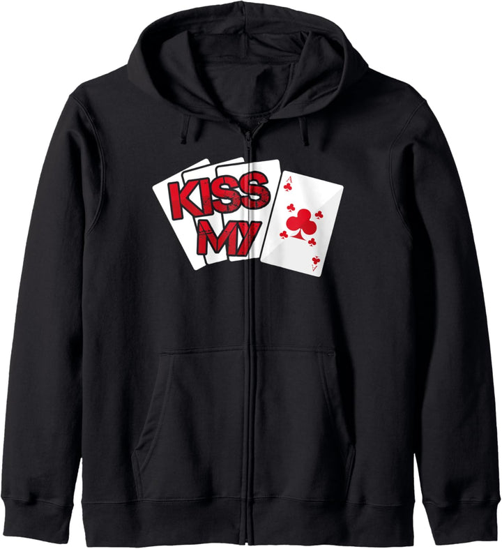 Kiss My Ace Card - Casinospiel Glücksspiel Kapuzenjacke