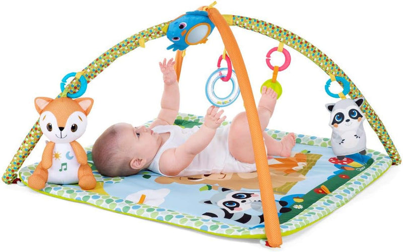 Chicco Waldzauber Baby Krabbeldecke mit Spielbogen, Multifunktionsspielbogen für Babys, 5 abnehmbare