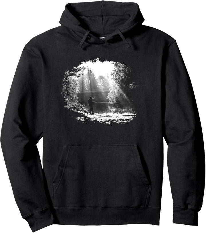 Fliegenfischen Süsswasser Fluss Natur Fischer Braun Forelle Pullover Hoodie