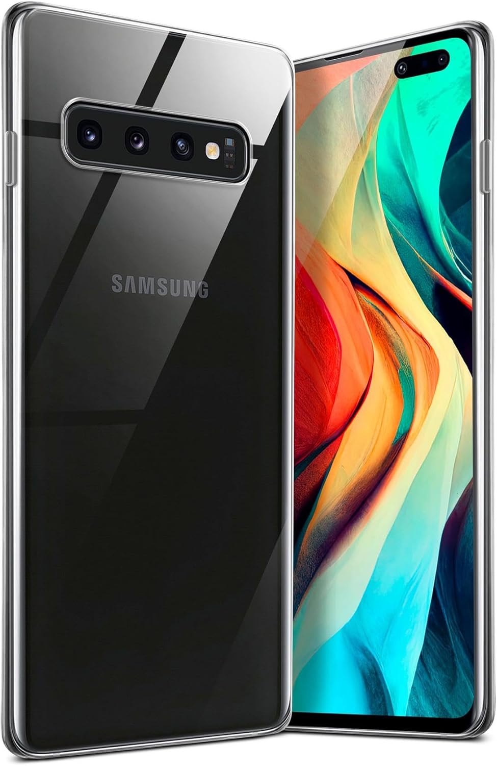 moex Aero Case für Samsung Galaxy S10 5G Hülle Durchsichtig, Silikon Handyhülle Transparent, Clear C