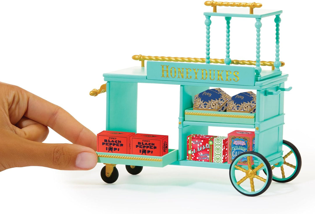MGA's Miniverse Make It Mini Honeydukes Trolley- Harry Potter Mini-Sammlerstücke, 50+ Teile, Kunstha