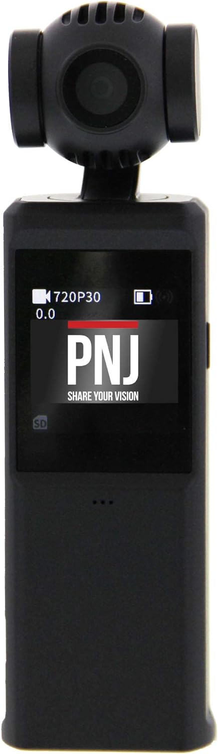4K PNJ Pocket Kamera mit integrierter 3-Achsen-Stabilisierung und Touchscreen, kompatibel mit Androi