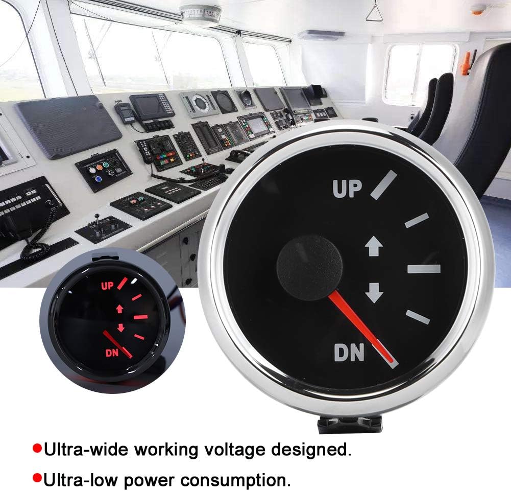 Trimmanzeige,52 mm UP-DN-Trimmanzeige für Boote 0-190 Ohm Trimmanzeige für Marineboote Kit Trimm-Nei