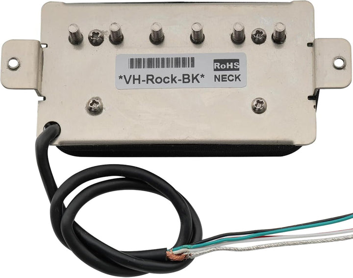 Artec VH-Rock Alnico 5 Uncovered Humbucker Tonabnehmer Hals Pickup 8,6K für E-Gitarre, Schwarz, Hals