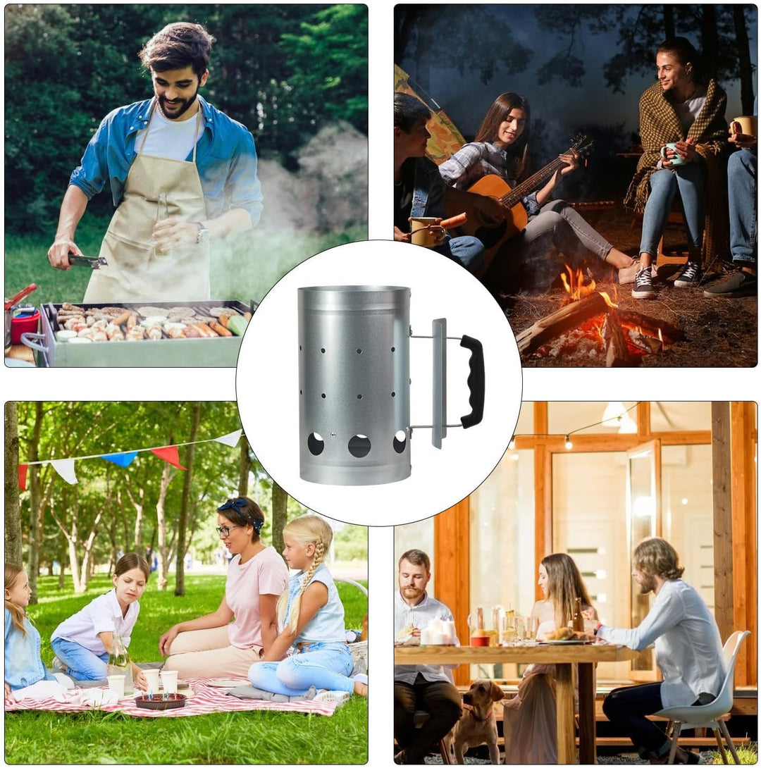 BBQ Carbon Bucket, Feuerzündfass | Feuereimer zum Verbrennen,Tragbarer Feuerholz-Zündeimer, Feuereim