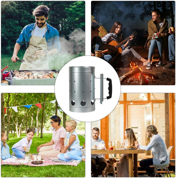 BBQ Carbon Bucket, Feuerzündfass | Feuereimer zum Verbrennen,Tragbarer Feuerholz-Zündeimer, Feuereim