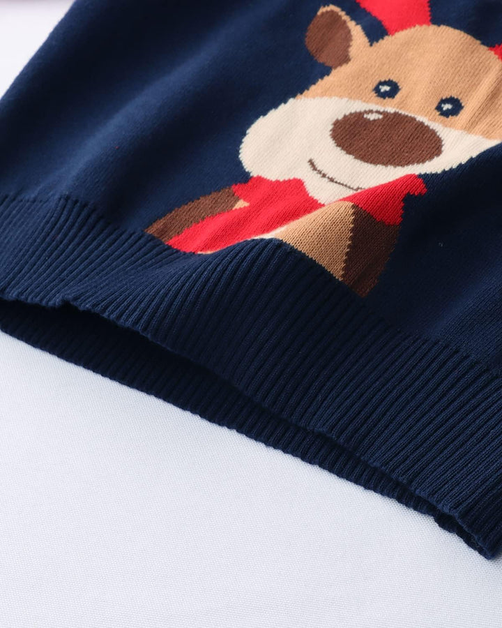 Minizone Baby Winter Strickpullover Weihnachten Langarm Sweatshirts Warme Kleidung 1-6 Jahre 1-2 Jah