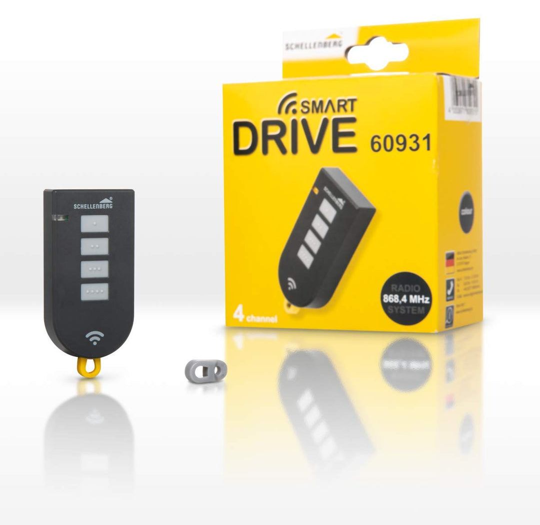 Schellenberg 60931 Garagentor Fernbedienung Smart DRIVE, 4-Kanal, 868,4 MHz, anthrazit Handsender 4