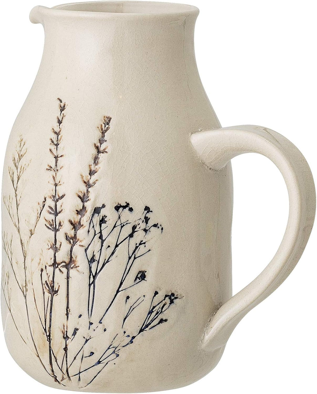 Bloomingville Krug Bea, Farbe Natur, Steingut, D12xH19 cm, 1500 ml, Spülmaschinenfest, handgefertigt