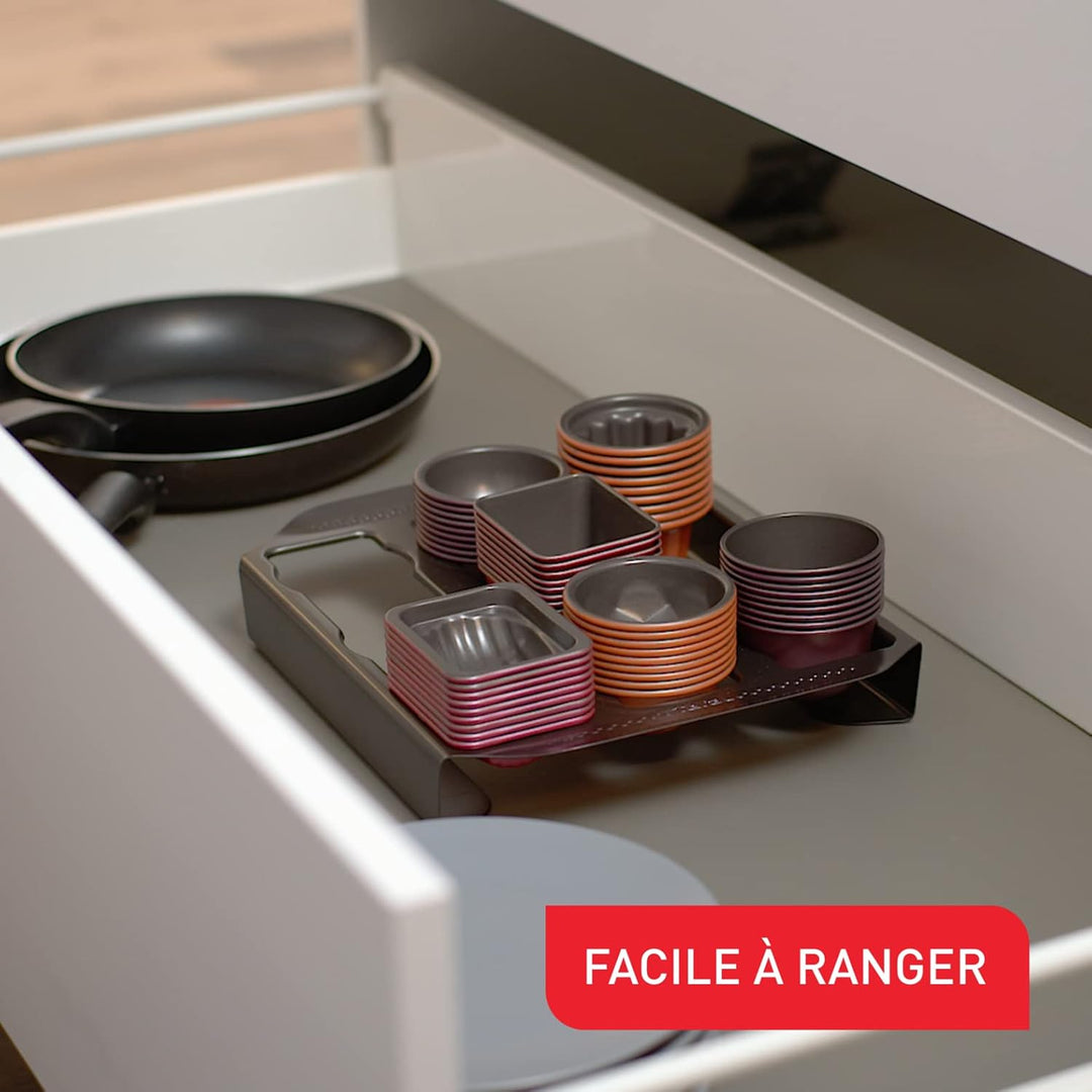 Tefal Creabake J3088304 Brotbackform mit Antihaftbeschichtung, einfaches Herausnehmen, stapelbar, ei