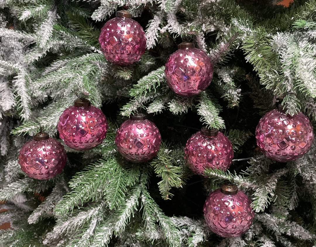 MC Trend 8er Set edle Luxus Glas Weihnachtskugeln Ø 8cm Weihnachtsbaum Kugeln Christbaumkugeln Weihn