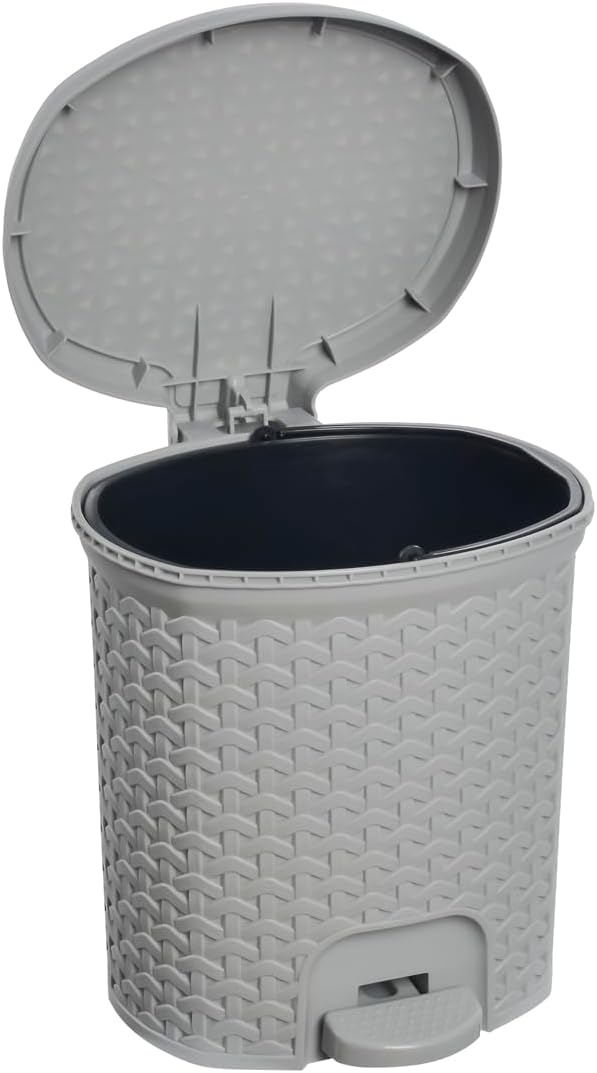 keeeper Treteimer, Mülleimer mit Tretpedal, 5,5 l, 22,5 x 24 x 26 cm, Tjark, Grau (Nordic Grey) Nord