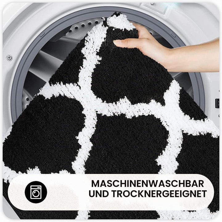 Homaxy rutschfest Badematte Badezimmerteppich Waschbar Hochflor Badteppich Flauschige Mikrofaser Bad