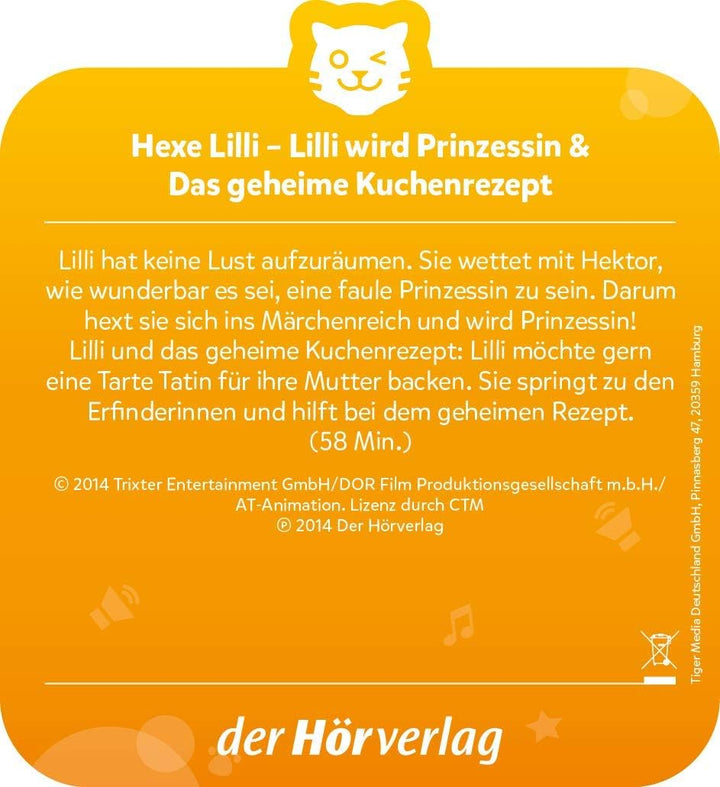 tigermedia tigercard Hexe Lilli Folge Lilli wird Prinzessin Das geheime Kuchenrezept tigerbox Hörbox