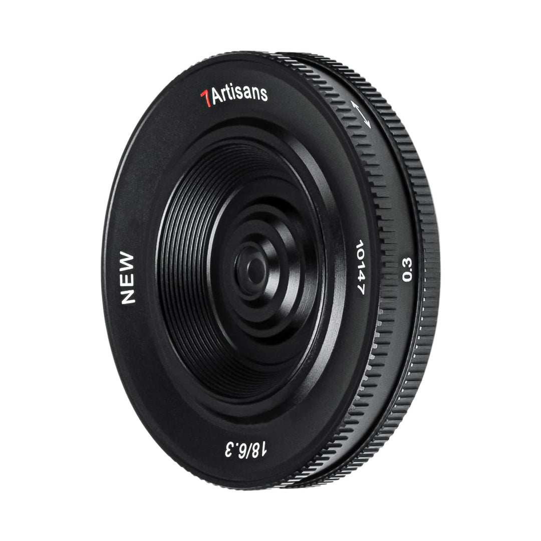 7artisans 18 mm F6.3 MFT M4/3 Objektiv, ultradünn, APS-C Prime Kompaktkamera, spiegellos, für Panaso