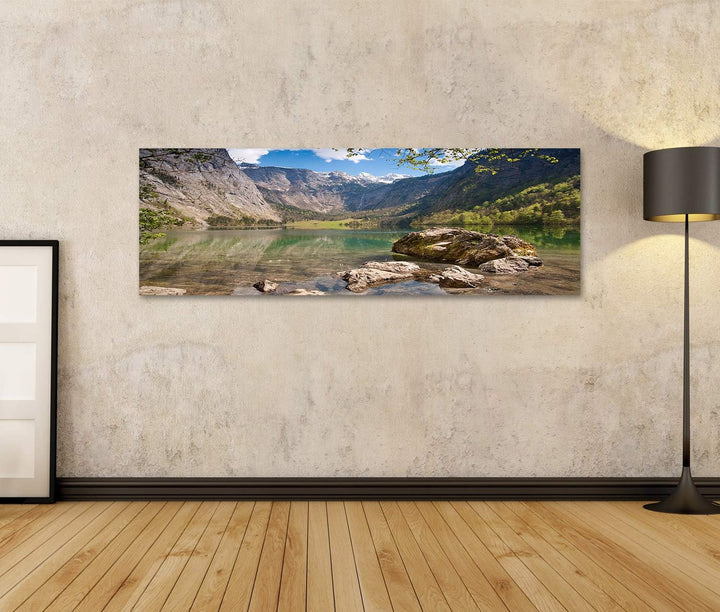 islandburner Bild auf Leinwand Obersee Deutschland Landschaft Bayerisch Berchtesgaden Bilder Wandbil