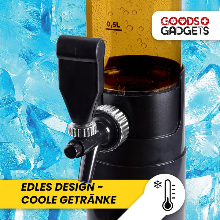 Bierzapfanlage & Biersäule 5L – Premium Getränkespender & Bierturm für Partys – Getränkesäule, Zapfs
