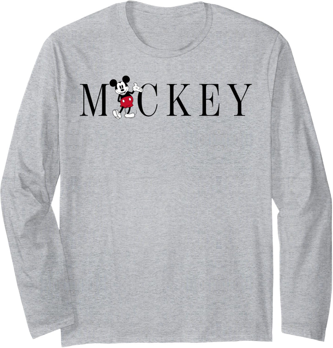 Disney Mickey And Friends Mickey Simple Text Langarmshirt
