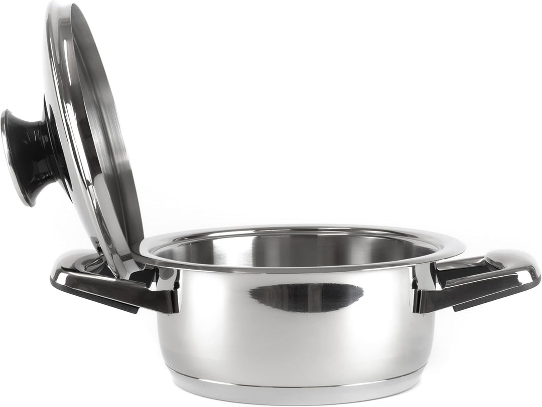 Töpfe Pfannen Bräter Collection, alle Herdarten + Induktion, hochwertiger 18/10 Edelstahl, Deckel mi