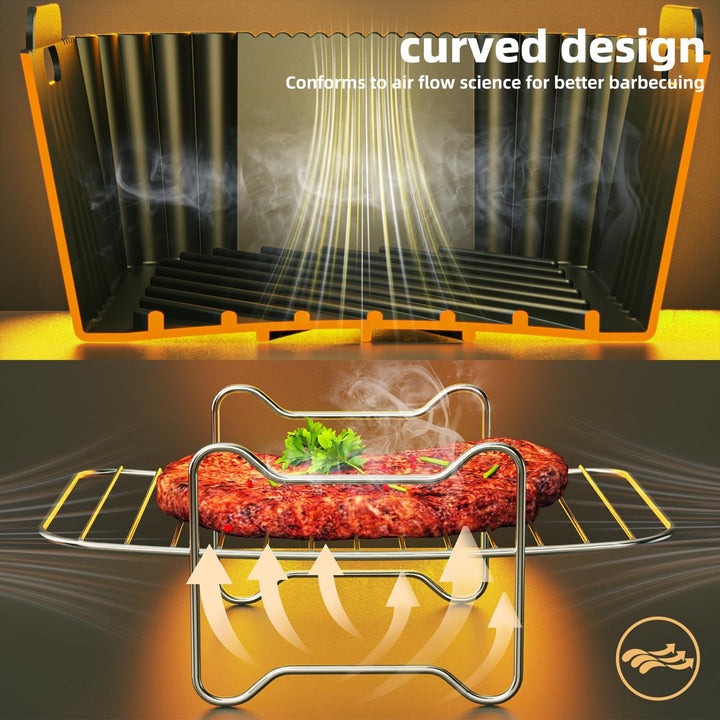 Ninja AF400EU Silikonform & Grillrost | HONYAO 8 Stück Airfryer Silikonform & Grillrost für Ninja AF