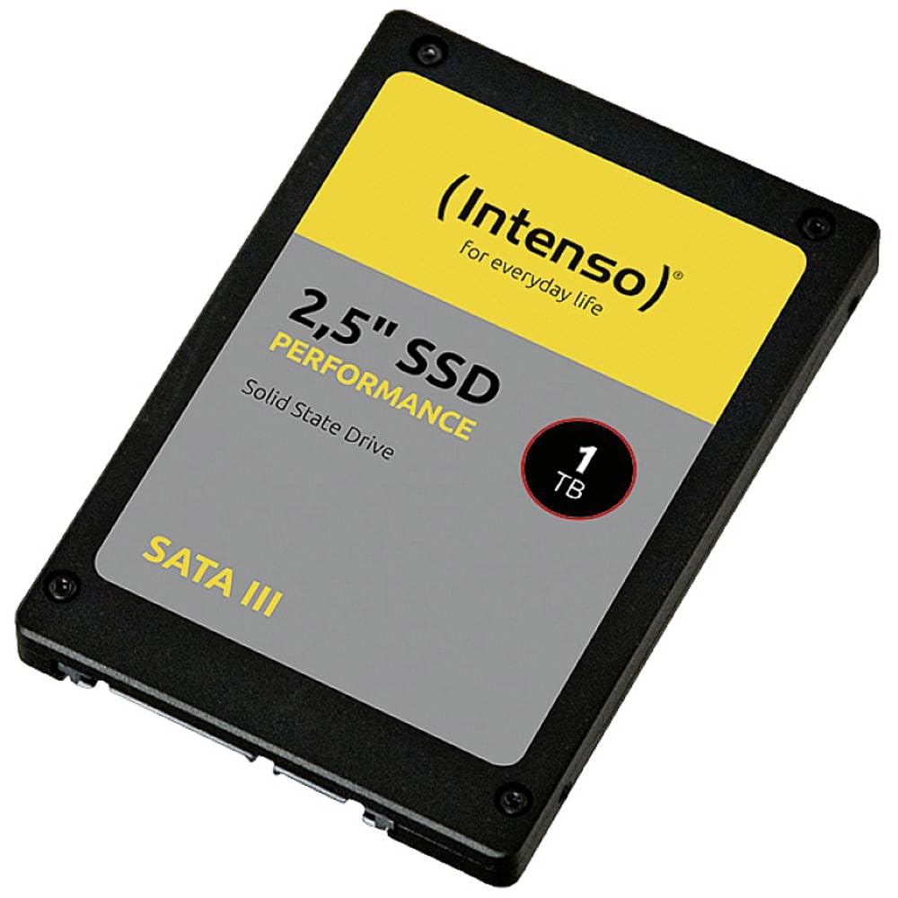 Intenso Interne 2,5" SSD SATA III Performance, 1 TB, 550 MB/Sekunden, Schwarz, Festkörper-Laufwerk 1