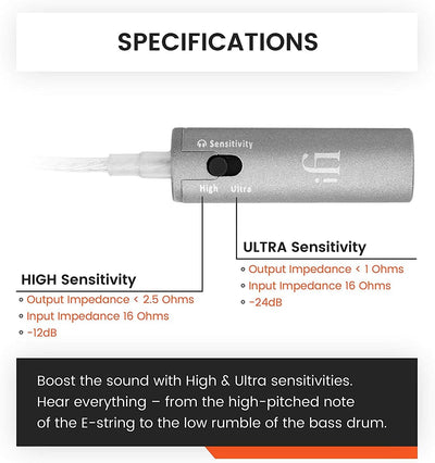 iFi iEMatch+ 3,5-mm-Stecker auf Buchse Kopfhörerbuchse In-Ear-Monitor Audio/Optimierer/Dämpfungsglie