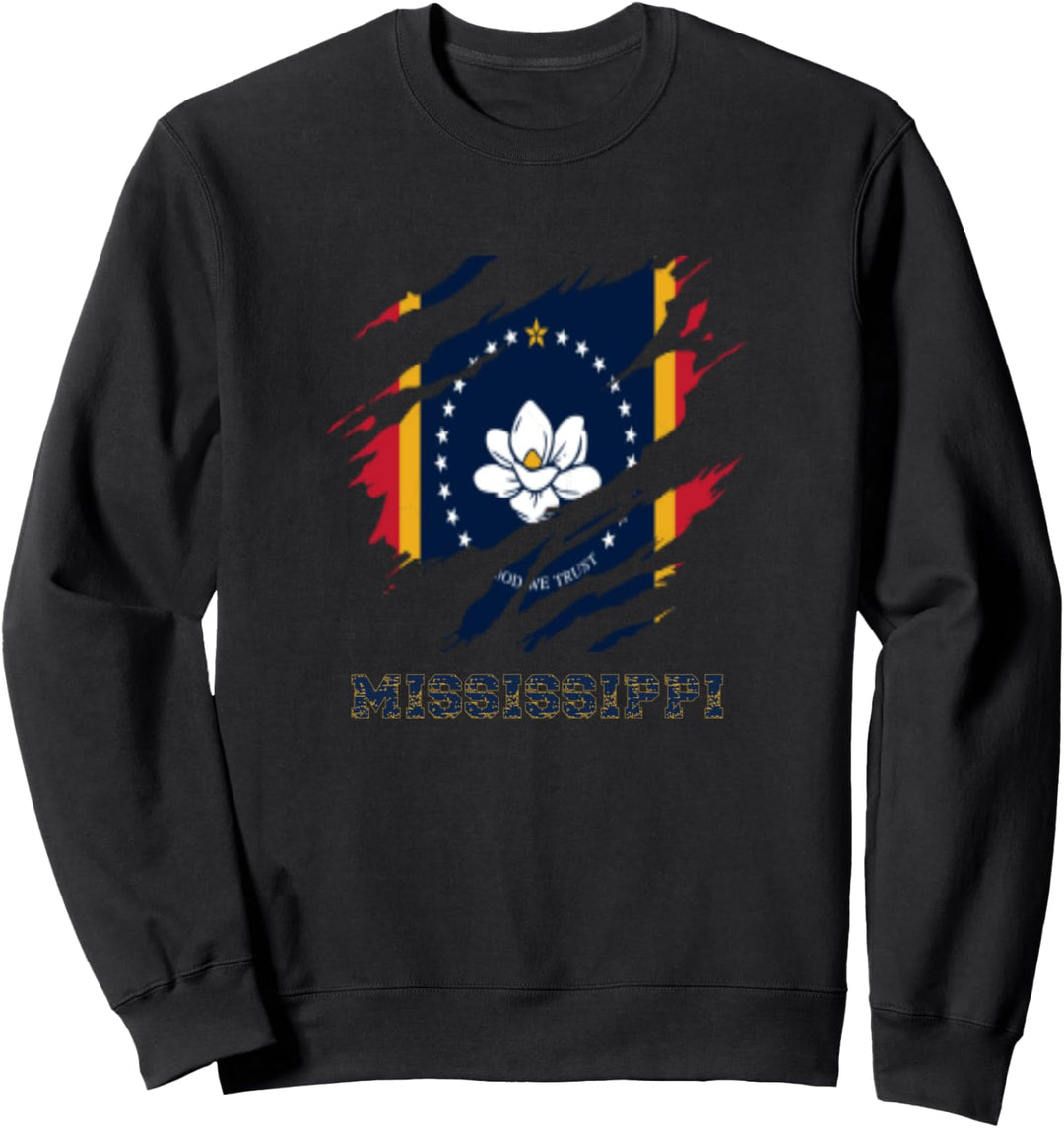 Mississippianische Lokale Magnolien-Südstaatliche Flagge Sweatshirt